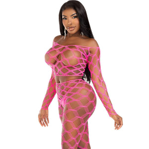 Leg Avenue – Top & leggins hardcore violet