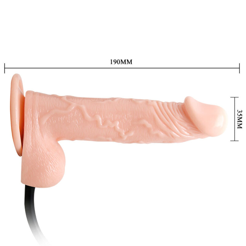 BAILE - OPBLAASBARE DILDO HINCHABLE REALISTISCH MET VENTOSA 15 CM