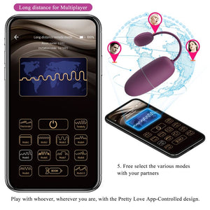 Pretty Love – Nymph oeuf vibrant controle par application lilas