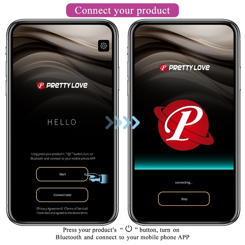PRETTY LOVE - NYMPH HUEVO VIBRADOR CONTROLLED BY APP LILA