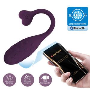 Pretty Love – Fisherman oeuf vibrant controle par application lilas