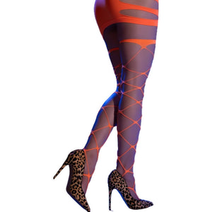 Chilirose – Cr 4706 collants cabaret orange S/M