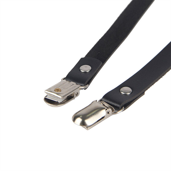 Subblime – Harnais de jambe chaîne cuir noir taille unique