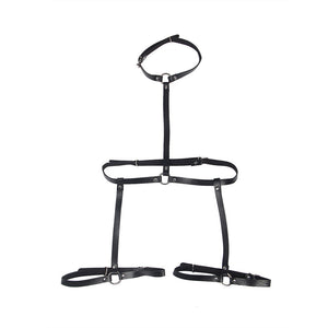 Subblime – Harnais de corps en cuir noir taille unique
