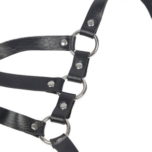 Subblime – Harnais corps sangles ajustables cuir noir taille unique