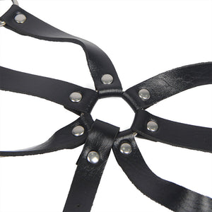 Subblime – Harnais corps sangles ajustables cuir noir taille unique