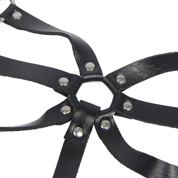 Subblime – Harnais corps sangles ajustables cuir noir taille unique