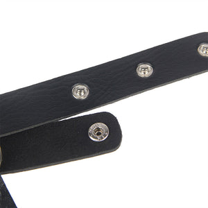 Subblime – Harnais poitrine chaîne S en cuir noir taille unique