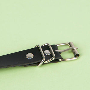 Subblime – Chaîne cuir ceinture noire taille unique