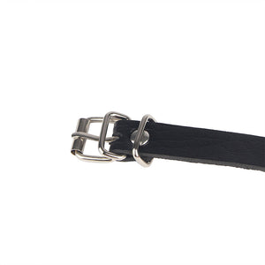Subblime – Chaine bague cuir ceinture noir taille unique