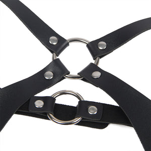 Subblime – Harnais complet avec boucles en cuir noir taille unique