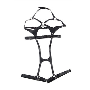 Subblime – Harnais complet avec boucles en cuir noir taille unique