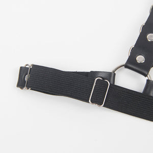 Subblime – Harnais ceinture et jarretières avec anneaux et chaîne détail taille unique