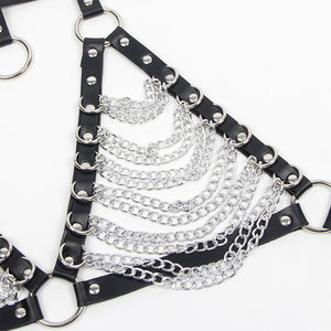 Subblime – Soutien-gorge harnais et collier avec chaîne S taille unique