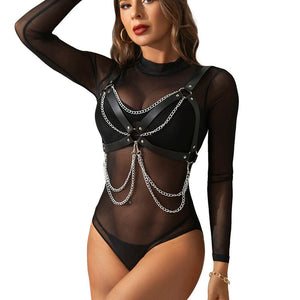 Subblime – Soutien-gorge harnais avec chaîne détail taille unique