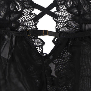 Subblime – Teddy halter neck dos nu dentelle noir