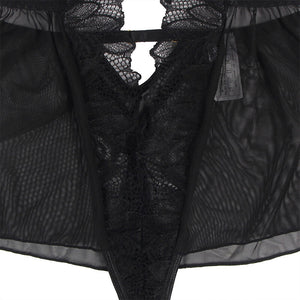 Subblime – Teddy halter neck dos nu dentelle noir