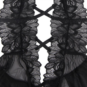 Subblime – Teddy halter neck dos nu dentelle noir