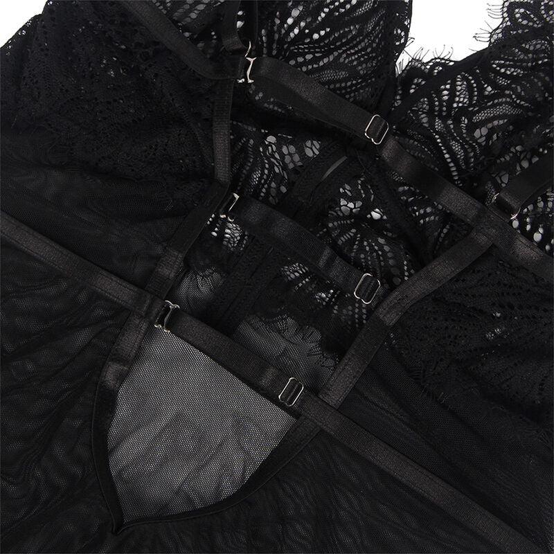 SUBBLIME - BABYDOLL WITH ADJUSTABLE TYPES OF ENCAJE NEGRO S/M