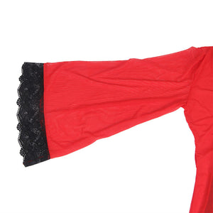 Subblime – Robe en tissu transparent détail dentelle rouge