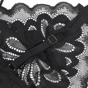 Subblime – Babydoll avec poitrine imprimé fleuri noir