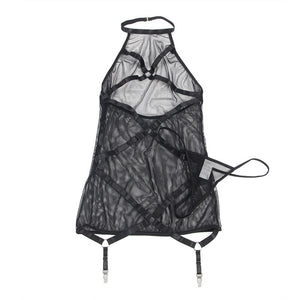 Subllime – Robe transparente col dos noir