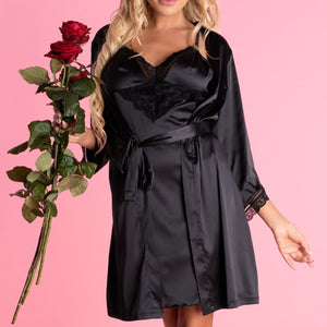 Livco Corsetti Fashion – Ariladyen lc 90568 robe de chambre + culotte noir