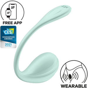 Satisfyer – Application gratuite stimulateur de point g pétale lisse vert d'eau