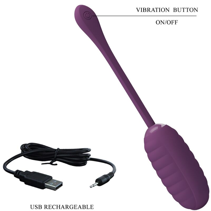 PRETTY LOVE - CASPER HUEVO RECHARGEABLE VIBRADOR MORADO