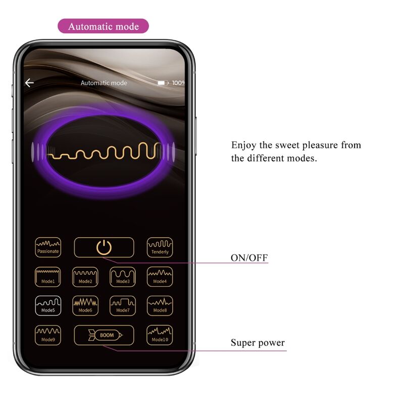 PRETTY LOVE - CASPER HUEVO RECHARGEABLE VIBRADOR MORADO