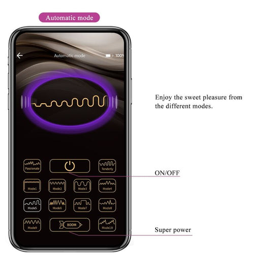 PRETTY LOVE - CASPER HUEVO RECHARGEABLE VIBRADOR MORADO