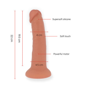 Oninder – Grand gode vibrateur bogotá 9 vitesses naturel 22 cm -o- 4,5 cm - application gratuite
