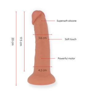Oninder – Gode vibrateur bogotá moyen 9 vitesses naturel 20 cm -o- 4.2 cm - application gratuite