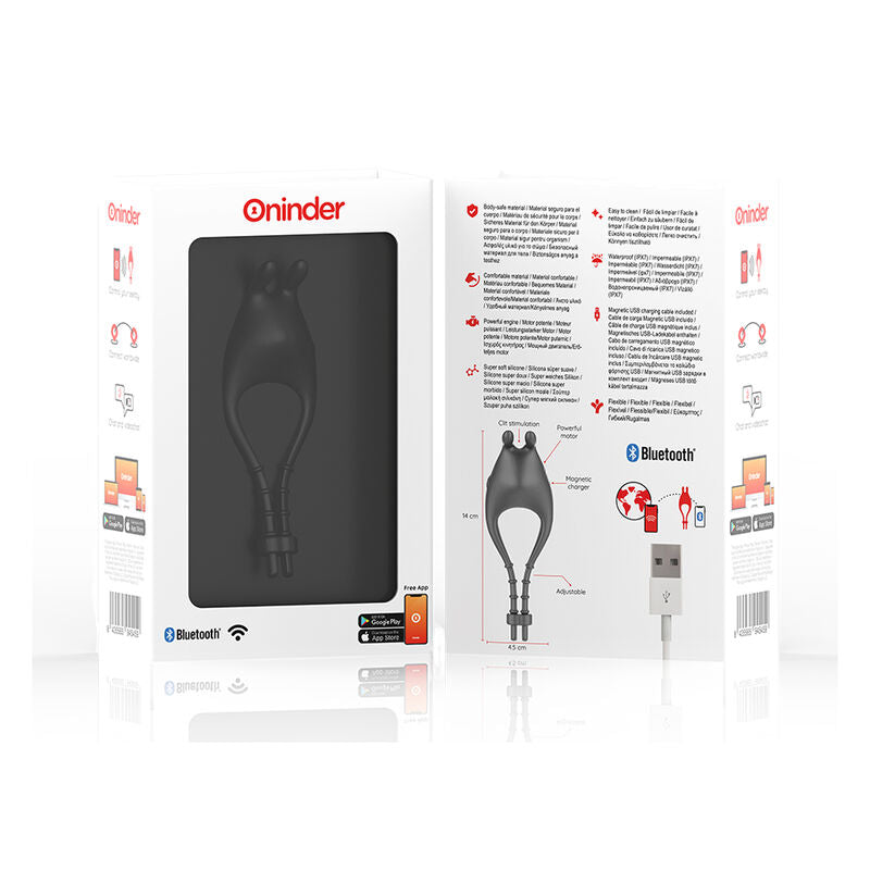 ONINDER - PAMPA ANILLO VIBRADOR ADJUSTABLE Y MULTIPOSICION - FREE APP