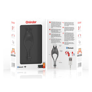 Oninder – Anneau vibrateur réglable rechargeable pampa avec stimulateur de clitoris 10 vitesses - application gratuite