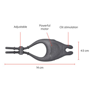 Oninder – Anneau vibrateur réglable rechargeable pampa avec stimulateur de clitoris 10 vitesses - application gratuite