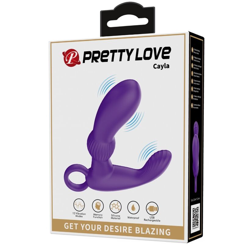 PRETTY LOVE - CAYLA MASAJEADOR ANAL VIBRADOR LILA