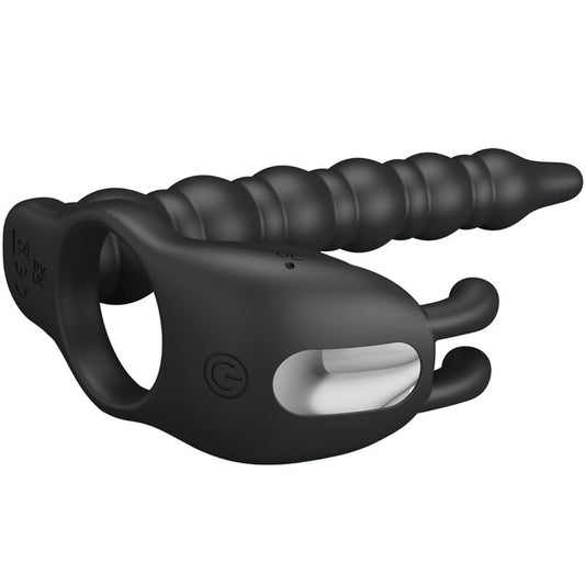 PRETTY LOVE - BLACKNEY ANILLO PENE WITH PLUG VIBRADOR NEGRO