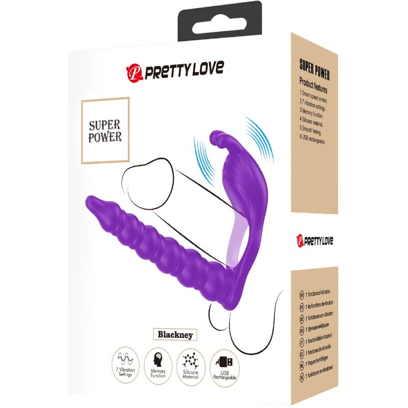 PRETTY LOVE - BLACKNEY ANILLO PENE WITH PLUG VIBRADOR LILA