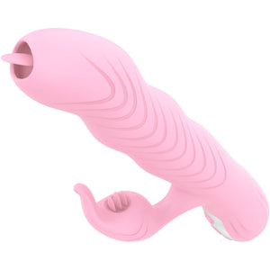 Armony – Vibrateur marcia & poussée double langue effet chaleur rose