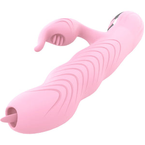 Armony – Vibrateur marcia & poussée double langue effet chaleur rose
