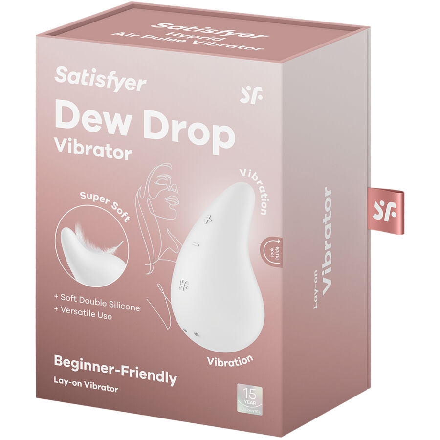 TEVREDENHEID - DAUWDROP VIBRADOR LAY-ON BLANCO