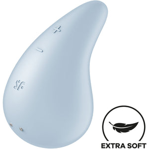 Satisfyer – Vibrateur dew drop lay-on bleu