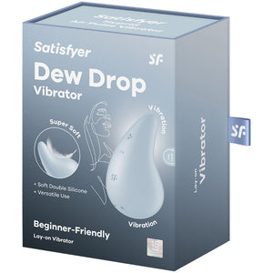 Satisfyer – Vibrateur dew drop lay-on bleu