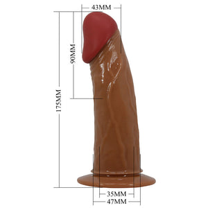 Pretty Love – Starks slip harnais dildo vibrant multi-vitesses 17,5 cm marron clair