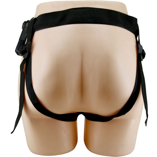 PRETTY LOVE - STARKS HARNESS BRIEFS VIBRACIÓN MULTI-VELOCIDAD DILDO 17.5 CM MULATO