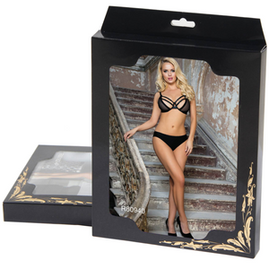 Subblime – Ensemble deux pièces de soutien-gorge transparent et bandes S/M