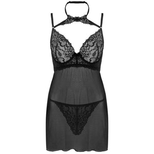 Livco Corsetti Fashion – Ensemble binella babydoll + thong noir