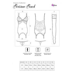 Livco Corsetti Fashion – Ensemble persinne pêche corset + culotte + bas