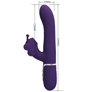 Pretty Love – Vibrateur multifonction lapin 4 en 1 papillon violet